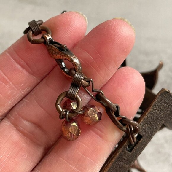 Seasonal Whispers RARE Multi-Color Crystal Pave Flower Cast Metal Cuff Bracelet - Picture 7 of 8